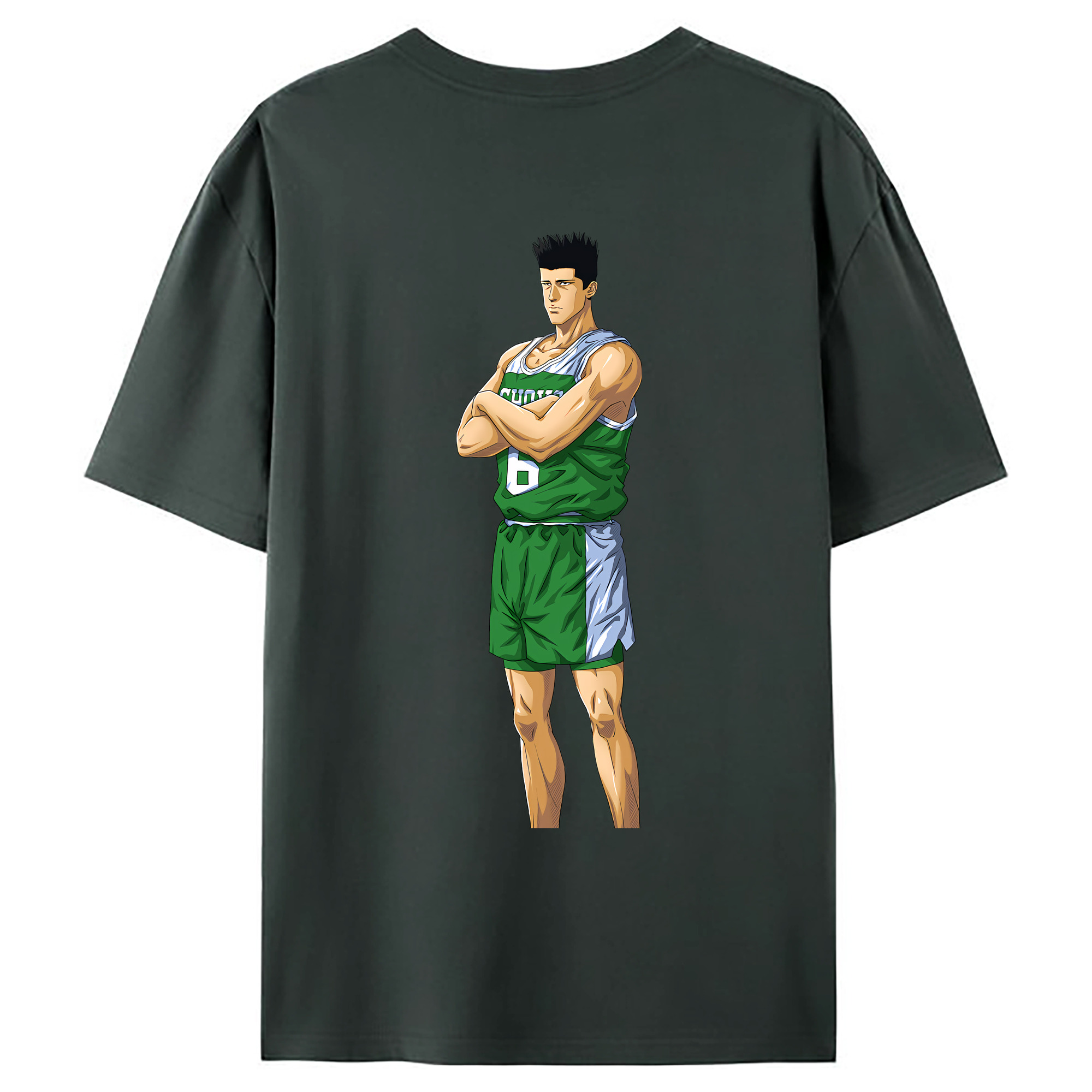 （画像用） SLAM DUNK／スラムダンク 綿100％ メンズ半袖Tシャツ（バックプリント） 通気性